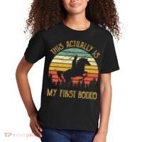 Funny Country Life Howdy This Actually Is My First Rodeo Kids T-Shirt thumb 2