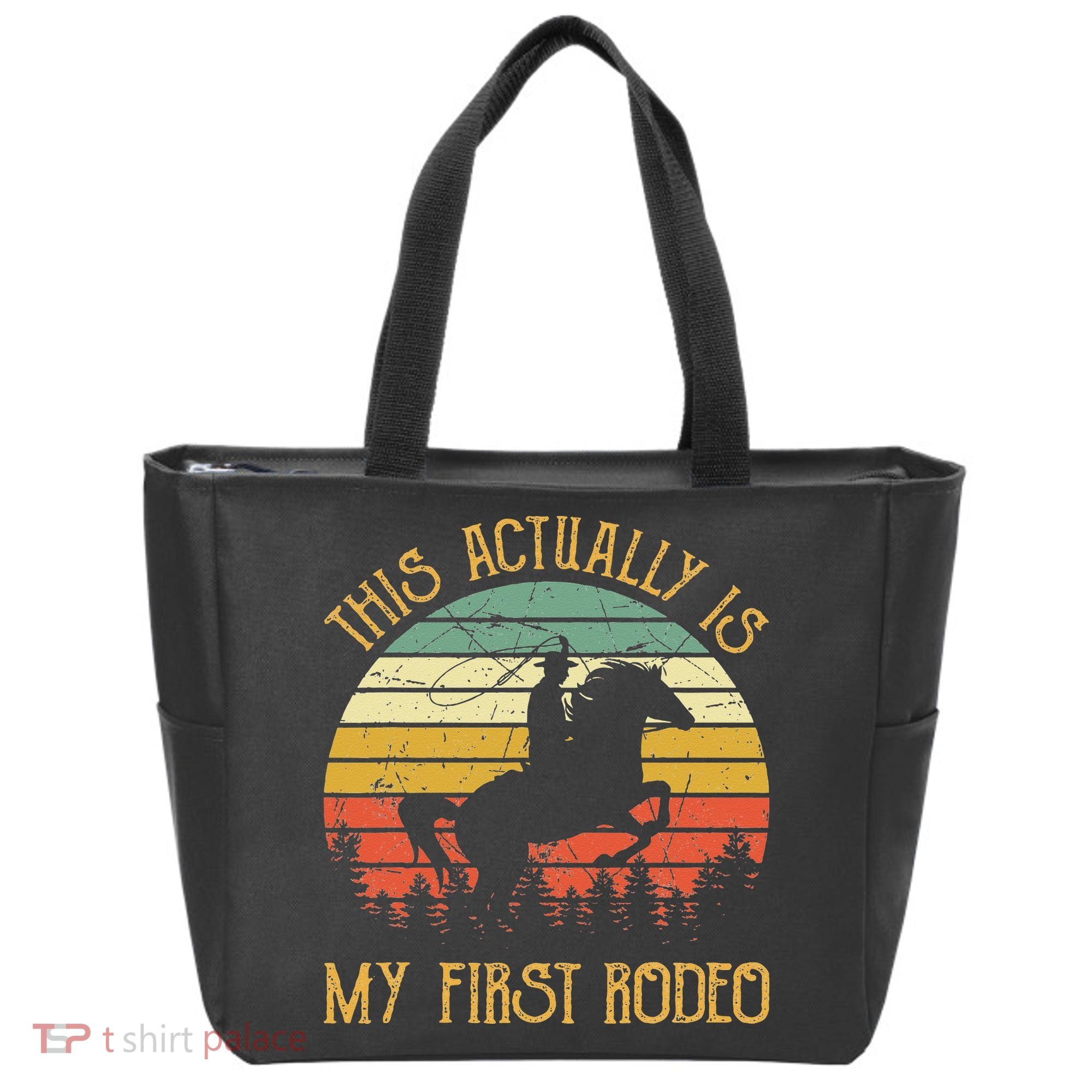 Funny Country Life Howdy This Actually Is My First Rodeo Tote Bag