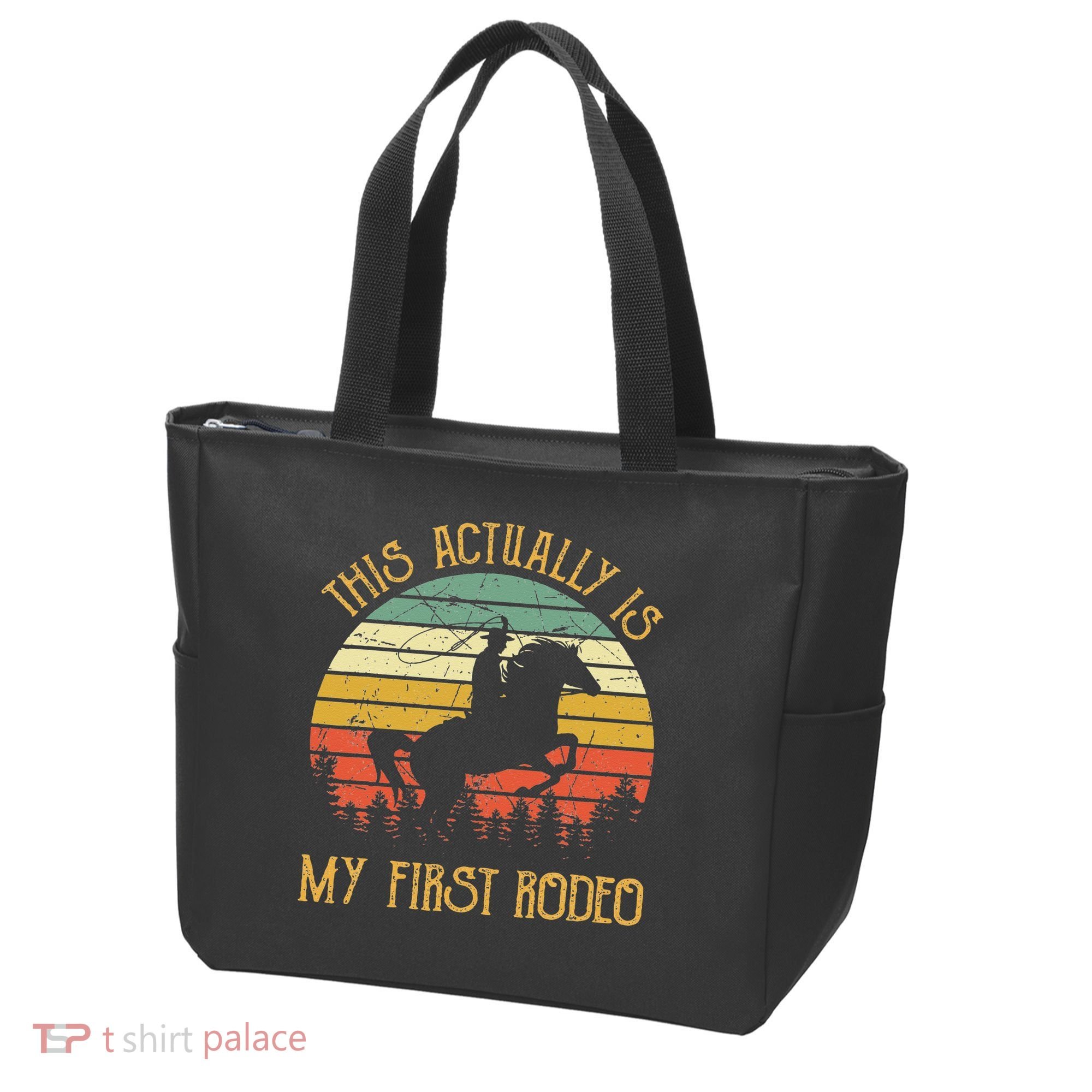 Funny Country Life Howdy This Actually Is My First Rodeo Tote Bag