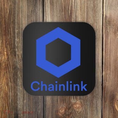Funny Chainlink LINK Chainlink Blue Funny Chainlink Crypto Chainlink Merch Coaster