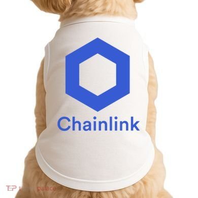 Funny Chainlink LINK Chainlink Blue Funny Chainlink Crypto Chainlink Merch Doggie Tank