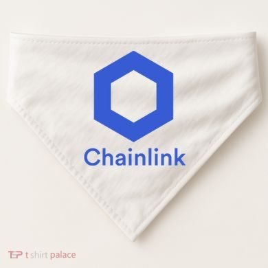 Funny Chainlink LINK Chainlink Blue Funny Chainlink Crypto Chainlink Merch USA-Made Doggie Bandana
