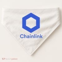 Funny Chainlink LINK Chainlink Blue Funny Chainlink Crypto Chainlink Merch USA-Made Doggie Bandana thumb 0