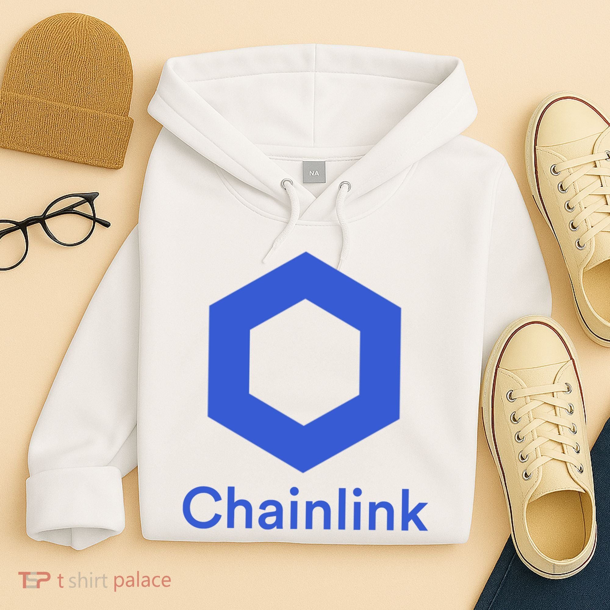 Funny Chainlink LINK Chainlink Blue Funny Chainlink Crypto Chainlink Merch Hoodie