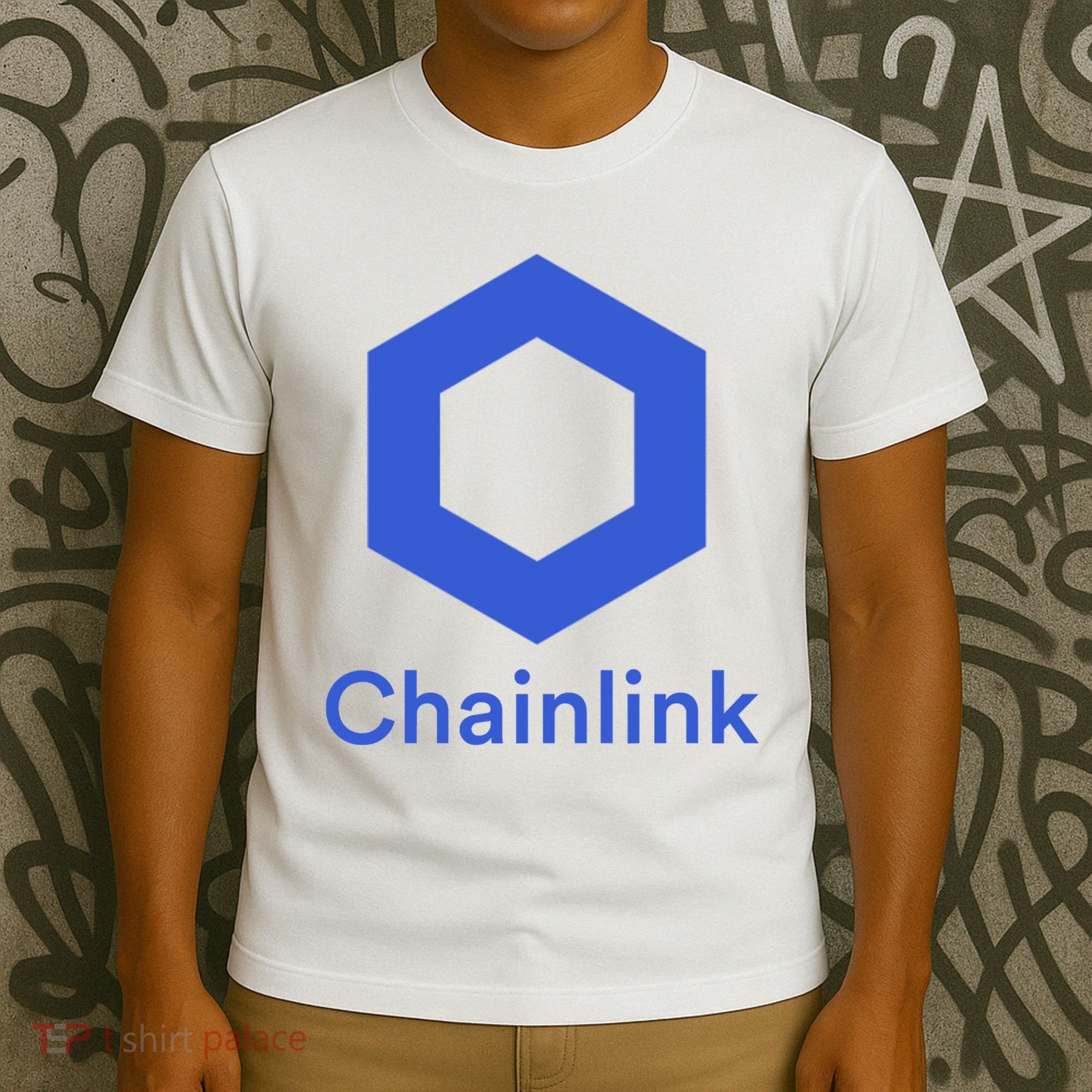 Funny Chainlink LINK Chainlink Blue Funny Chainlink Crypto Chainlink Merch T-Shirt