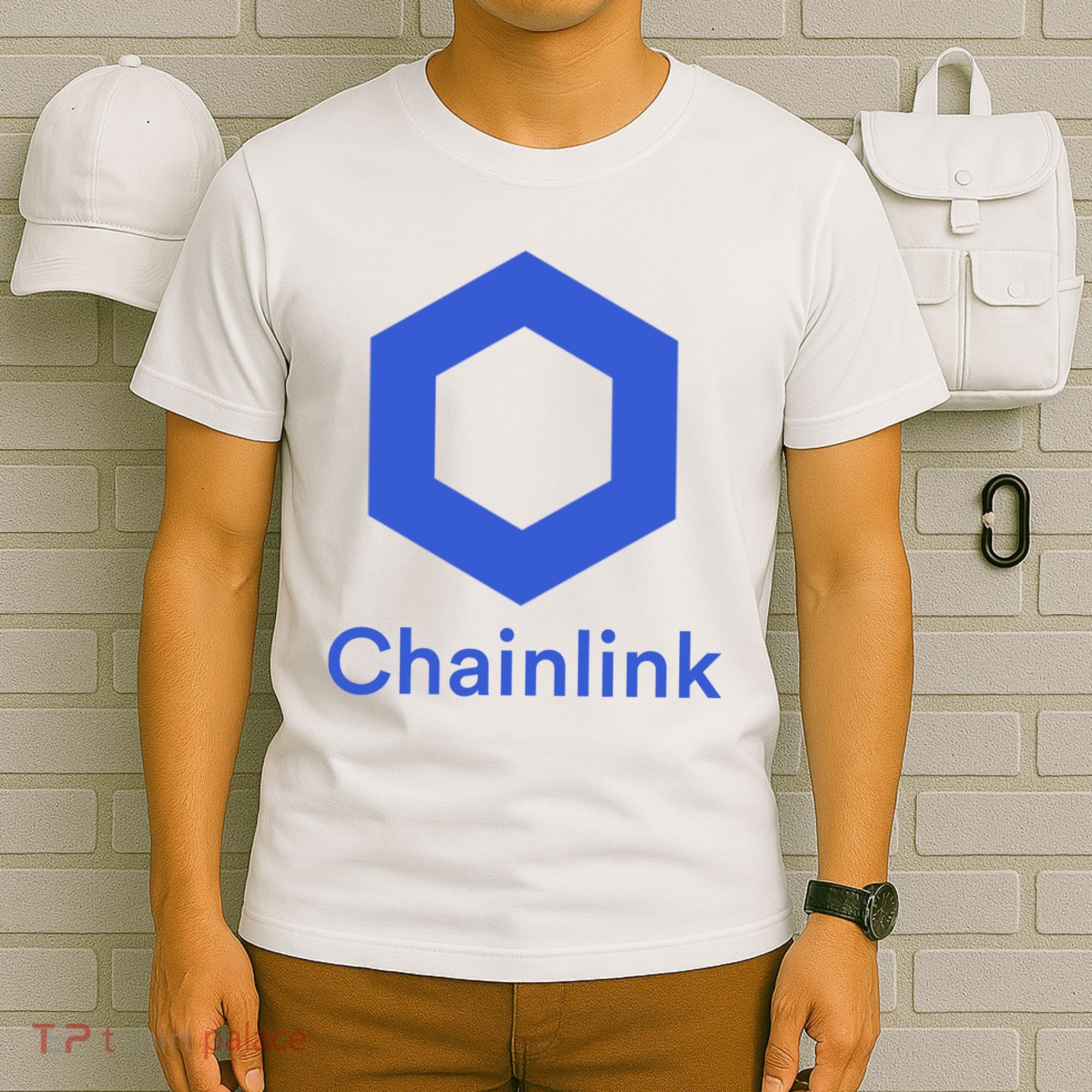 Funny Chainlink LINK Chainlink Blue Funny Chainlink Crypto Chainlink Merch T-Shirt