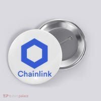 Funny Chainlink LINK Chainlink Blue Funny Chainlink Crypto Chainlink Merch Button thumb 0