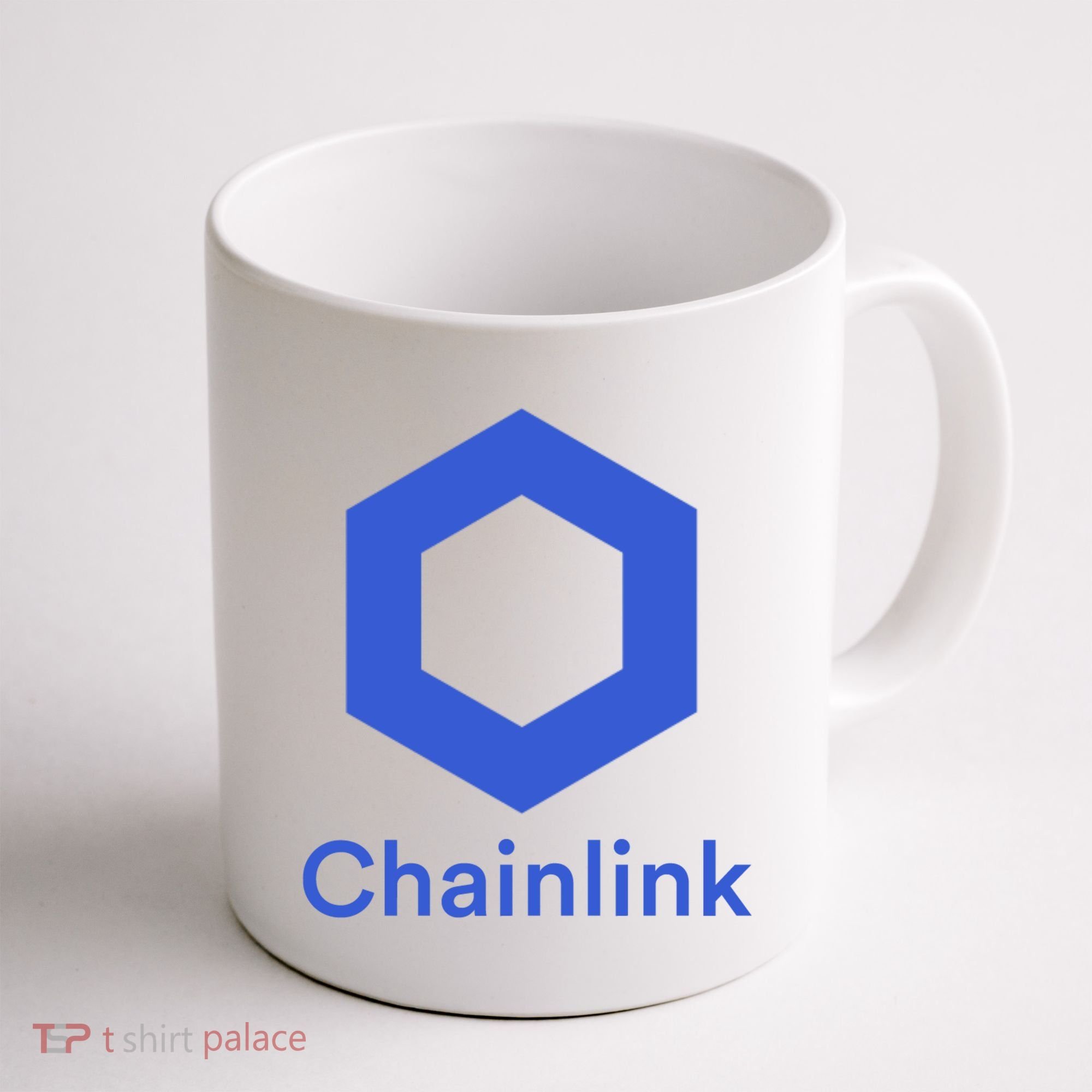 Funny Chainlink LINK Chainlink Blue Funny Chainlink Crypto Chainlink Merch Coffee Mug