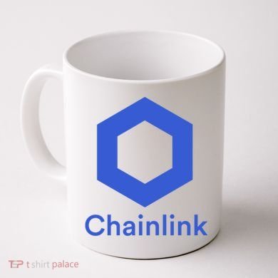 Funny Chainlink LINK Chainlink Blue Funny Chainlink Crypto Chainlink Merch Coffee Mug