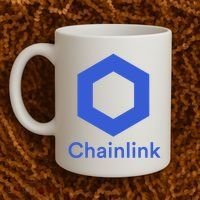 Funny Chainlink LINK Chainlink Blue Funny Chainlink Crypto Chainlink Merch Coffee Mug thumb 2