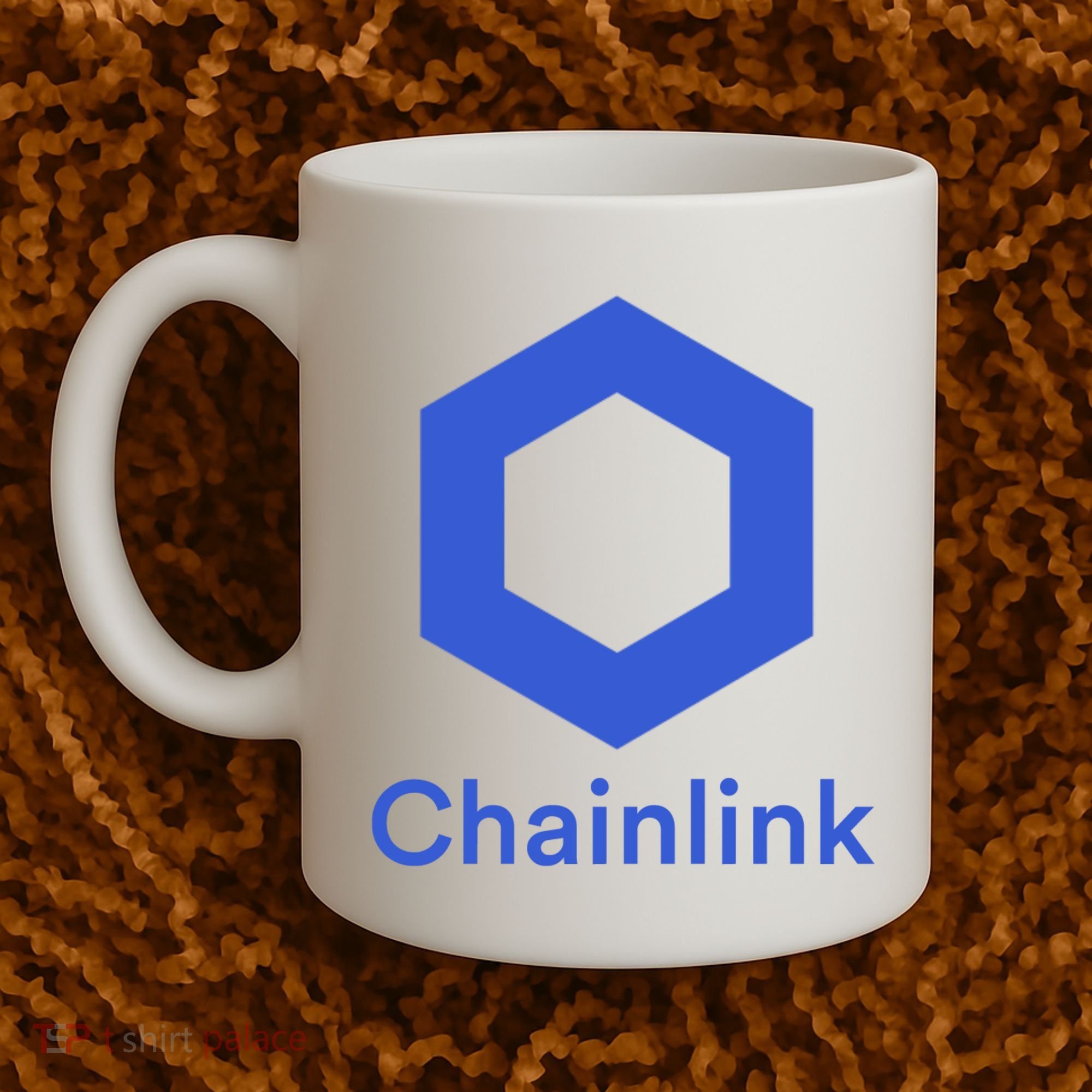 Funny Chainlink LINK Chainlink Blue Funny Chainlink Crypto Chainlink Merch Coffee Mug