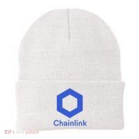 Funny Chainlink LINK Chainlink Blue Funny Chainlink Crypto Chainlink Merch Beanie thumb 0