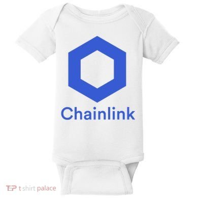 Funny Chainlink LINK Chainlink Blue Funny Chainlink Crypto Chainlink Merch Baby Bodysuit