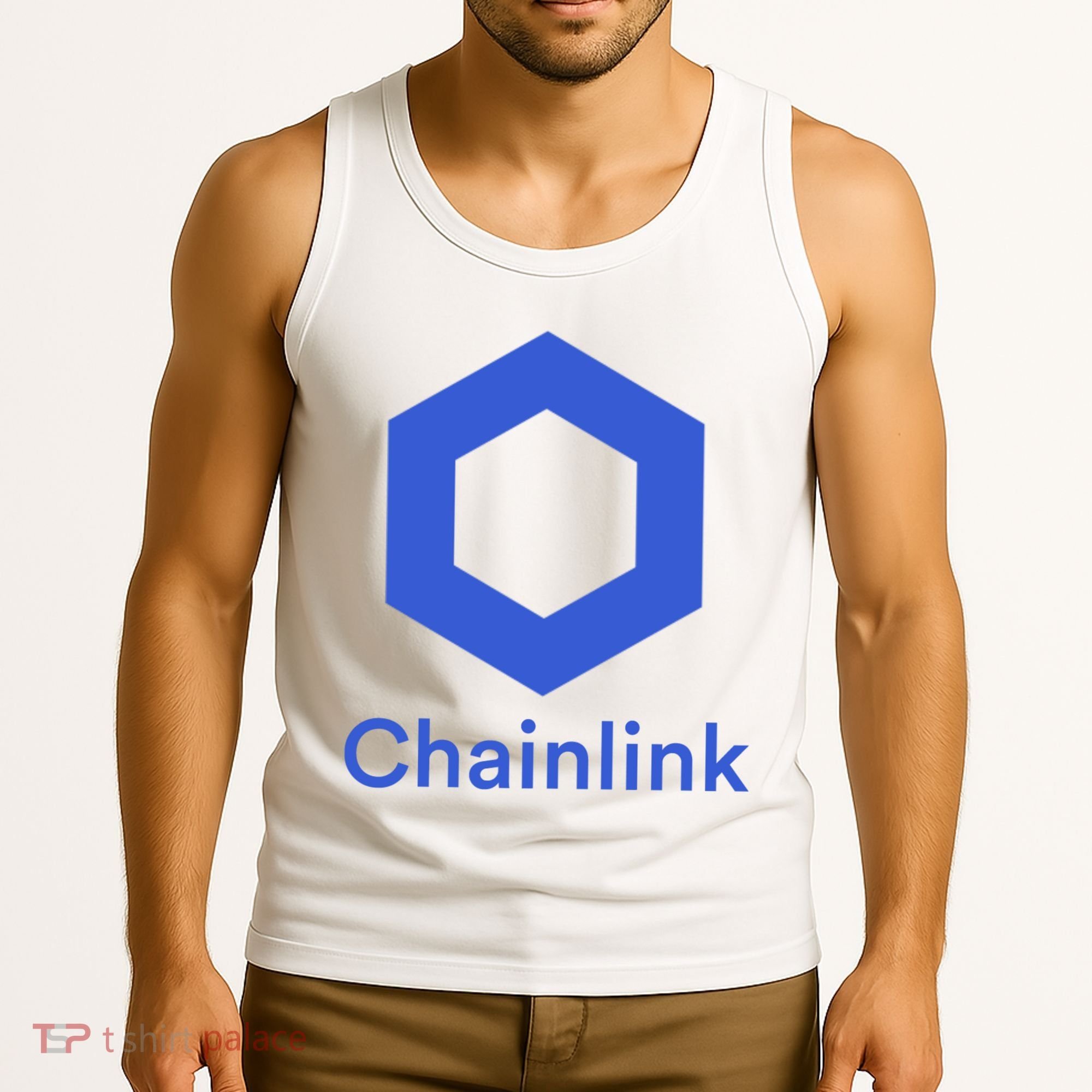 Funny Chainlink LINK Chainlink Blue Funny Chainlink Crypto Chainlink Merch Tank Top