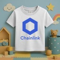 Funny Chainlink LINK Chainlink Blue Funny Chainlink Crypto Chainlink Merch Toddler T-Shirt thumb 3