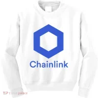 Funny Chainlink LINK Chainlink Blue Funny Chainlink Crypto Chainlink Merch Kids Sweatshirt thumb 0
