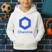 Funny Chainlink LINK Chainlink Blue Funny Chainlink Crypto Chainlink Merch Kids Hoodie thumb 2