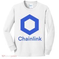 Funny Chainlink LINK Chainlink Blue Funny Chainlink Crypto Chainlink Merch Kids Long Sleeve Shirt thumb 0