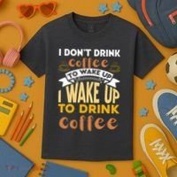 Funny Coffee Lover Quote Kids T-Shirt thumb 3