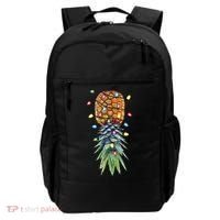 Funny Christmas Lights Upside Down Pineapple Swinger Funny Gift Backpack thumb 0