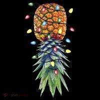 Funny Christmas Lights Upside Down Pineapple Swinger Funny Gift Backpack thumb 2