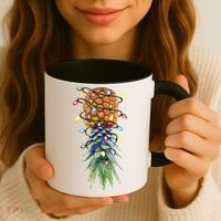 Funny Christmas Lights Upside Down Pineapple Swinger Funny Gift Coffee Mug thumb 3