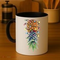 Funny Christmas Lights Upside Down Pineapple Swinger Funny Gift Coffee Mug thumb 4