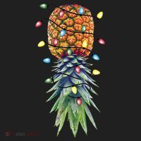Funny Christmas Lights Upside Down Pineapple Swinger Funny Gift Beanie thumb 2