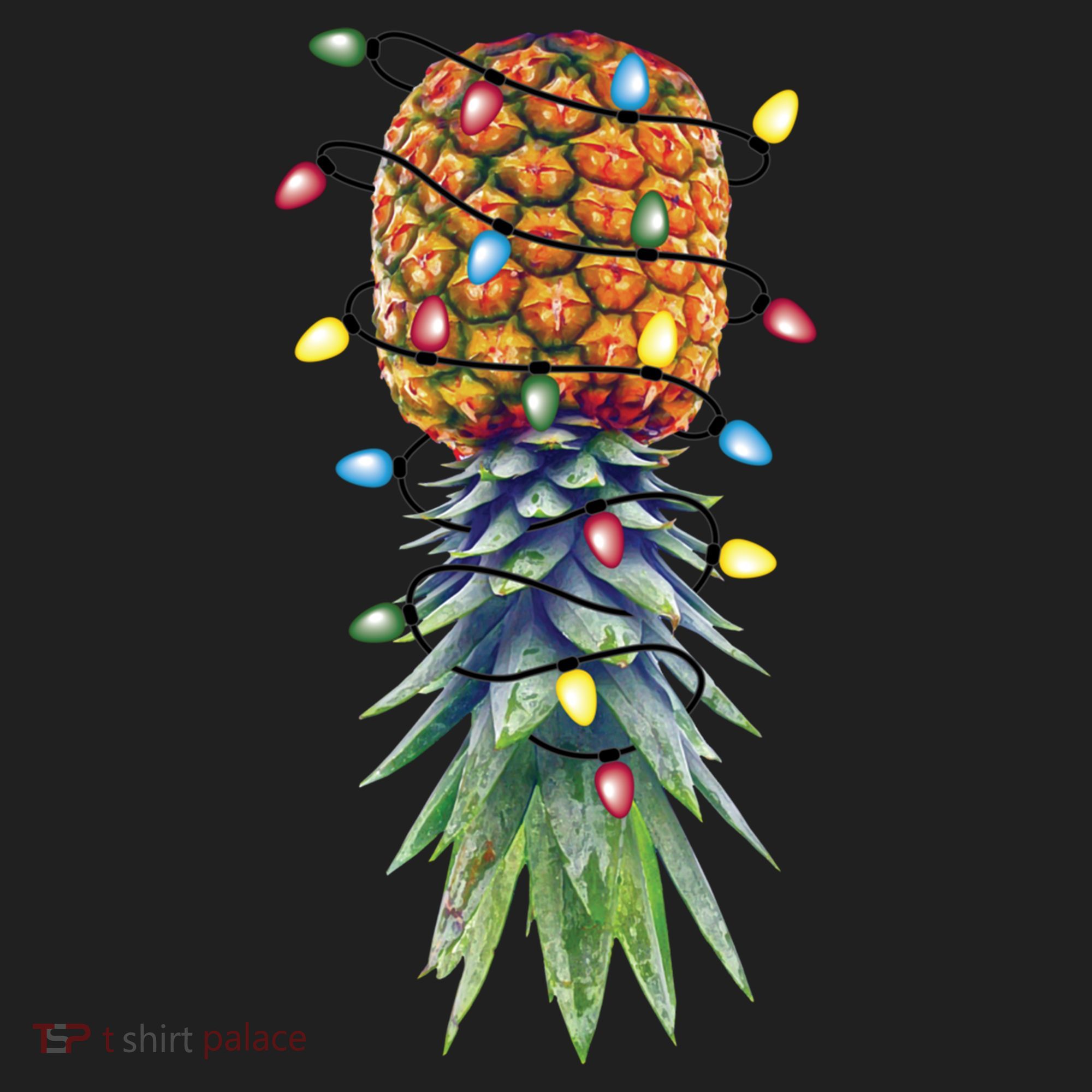 Funny Christmas Lights Upside Down Pineapple Swinger Funny Gift Beanie