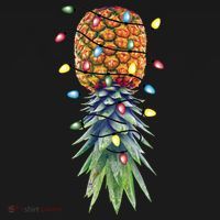 Funny Christmas Lights Upside Down Pineapple Swinger Funny Gift Pajama Set thumb 2