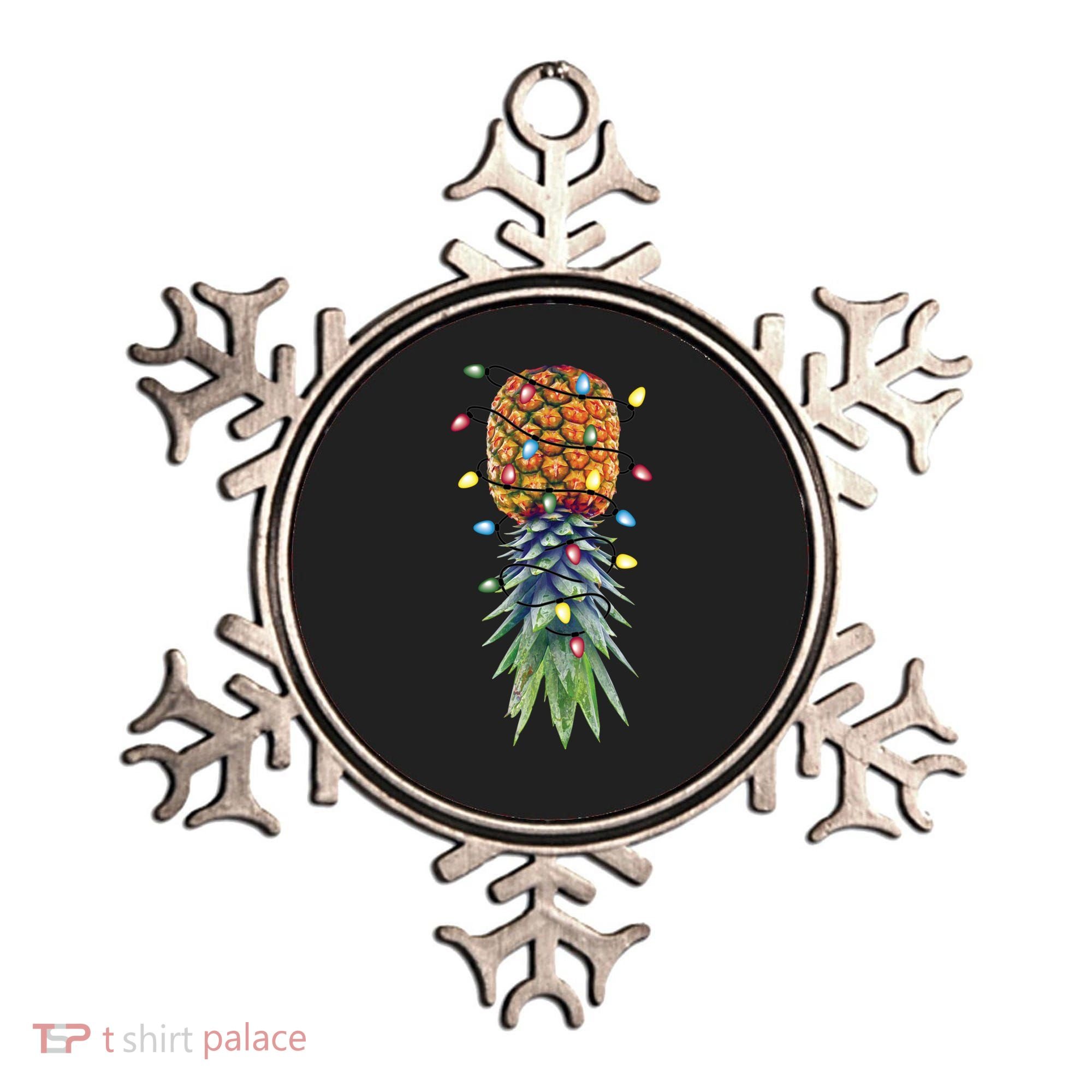Funny Christmas Lights Upside Down Pineapple Swinger Funny Gift Ornament