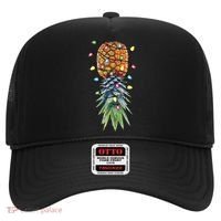 Funny Christmas Lights Upside Down Pineapple Swinger Funny Gift Hat thumb 0