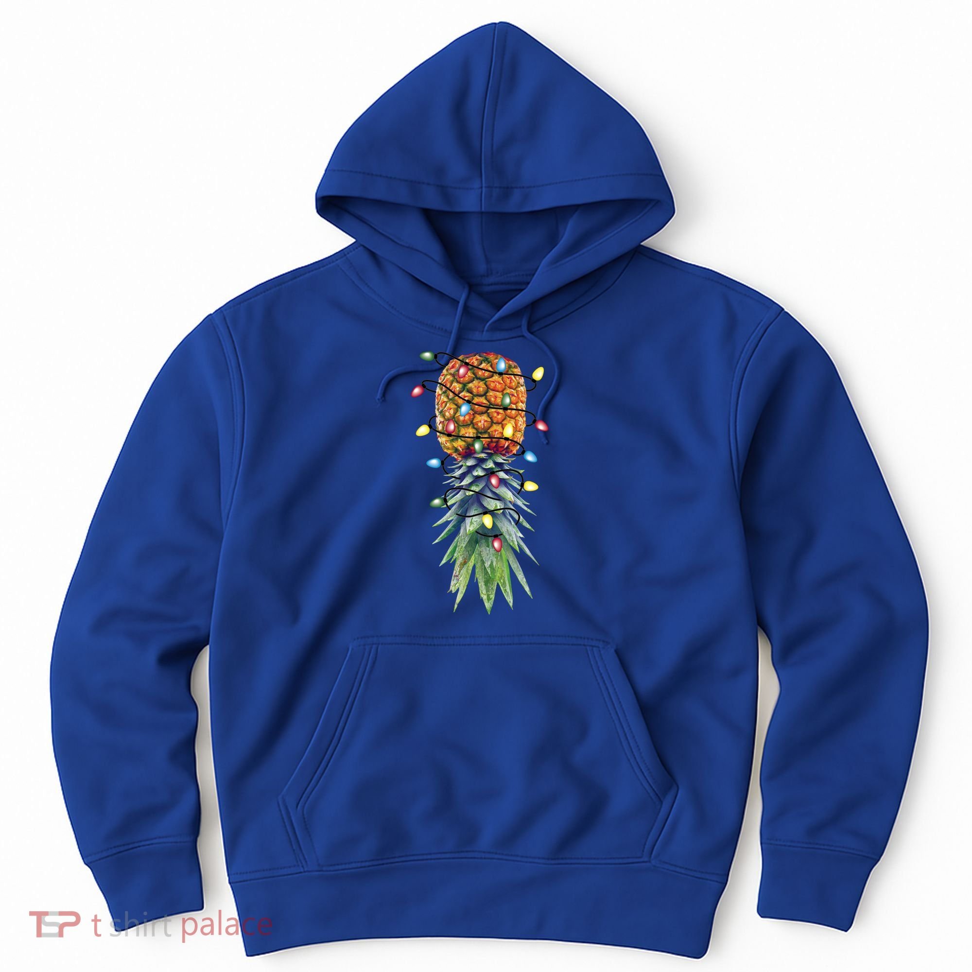 Funny Christmas Lights Upside Down Pineapple Swinger Funny Gift Hoodie