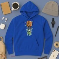 Funny Christmas Lights Upside Down Pineapple Swinger Funny Gift Hoodie thumb 3