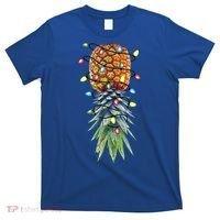 Funny Christmas Lights Upside Down Pineapple Swinger Funny Gift T-Shirt thumb 0