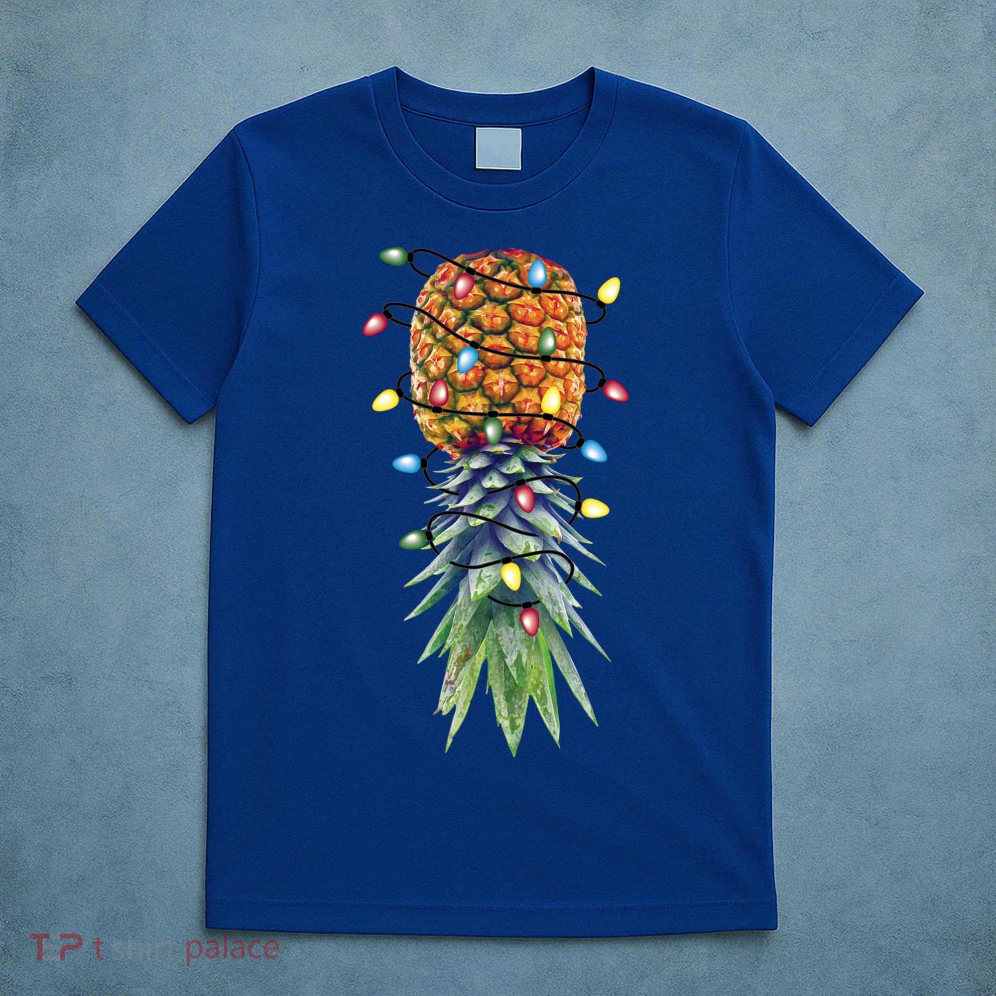 Funny Christmas Lights Upside Down Pineapple Swinger Funny Gift T-Shirt