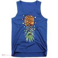 Funny Christmas Lights Upside Down Pineapple Swinger Funny Gift Tank Top thumb 0