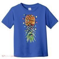 Funny Christmas Lights Upside Down Pineapple Swinger Funny Gift Toddler T-Shirt thumb 0