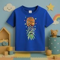 Funny Christmas Lights Upside Down Pineapple Swinger Funny Gift Toddler T-Shirt thumb 3