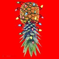 Funny Christmas Lights Upside Down Pineapple Swinger Funny Gift Santa Hat thumb 1