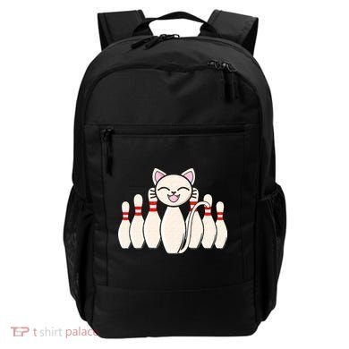 Funny Cat Lover Tee Bowling Pin Cat Bowler Bowling Player Backpack