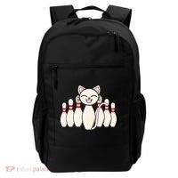 Funny Cat Lover Tee Bowling Pin Cat Bowler Bowling Player Backpack thumb 0