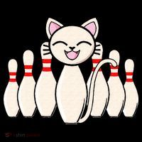 Funny Cat Lover Tee Bowling Pin Cat Bowler Bowling Player Women's Tank Top thumb 5