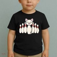 Funny Cat Lover Tee Bowling Pin Cat Bowler Bowling Player Toddler T-Shirt thumb 2