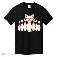 Funny Cat Lover Tee Bowling Pin Cat Bowler Bowling Player Kids T-Shirt thumb 0