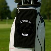 Funny Coworker LetS Keep The Dumb F To A Minimum Today Cute Gift Golf Towel thumb 2