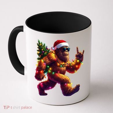 Funny Christmas Lights Sasquatch Big Foot Coffee Mug