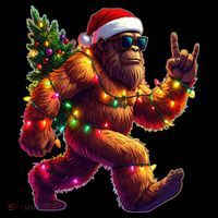 Funny Christmas Lights Sasquatch Big Foot Coffee Mug thumb 5