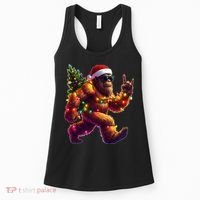 Funny Christmas Lights Sasquatch Big Foot Women's Tank Top thumb 0