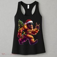 Funny Christmas Lights Sasquatch Big Foot Women's Tank Top thumb 3